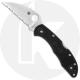 Spyderco C11FSWCBK Delica 4 Wharncliffe Knife, 2.87 Inch Serrated Wharncliffe Blade, Black FRN Handle