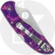 Spyderco Delica 4 Knife Flat Ground VG10 with Pink and Purple Zome FRN Limited Run