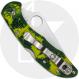 Spyderco Delica 4 Knife Flat Ground S30V with Yellow and Green Zome FRN Limited Run