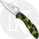 Spyderco Delica 4 Knife Flat Ground S30V with Yellow and Green Zome FRN Limited Run