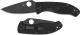 Spyderco Tenacious Lightweight C122PBBK - Value Folder - Plain Edge Black Blade - Liner Lock - Black FRN