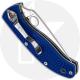 Spyderco Tenacious Lightweight Knife - C122PSBL - Part Serrated Satin S35VN Drop Point - Blue FRN - Liner Lock