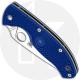 Spyderco Tenacious Lightweight Knife - C122PSBL - Part Serrated Satin S35VN Drop Point - Blue FRN - Liner Lock