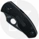 Spyderco Ambitious Lightweight Black C148PBBK - Plain Edge - Black FRN - Liner Lock Folder