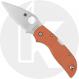 Spyderco Chaparral C152GPBOR Knife - CPM REX 121 Leaf - Burnt Orange G10