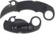 Spyderco C170GBBKP Karahawk Knife, 2.35 Inch Black Hawkbill Blade with Emerson Opener, Black G10 Handle with Finger Ring