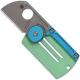 Spyderco Dog Tag Folder - C188ALTIP - Green and Blue - Discontinued Item - Serial Numbered BNIB