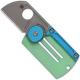 Spyderco Dog Tag Folder, Green and Blue, SP-C188ALTIP