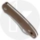 Spyderco Roadie Knife - C189PBN - Non Locking Sheepfoot - Brown FRN - Made in Italy