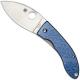 Spyderco C205GFBLP Lil Lum Chinese Folder Knife Sprint Run with Blue Nishijin Handle - Discontinued Item � Serial # - BNIB