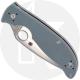 Spyderco C220GPGY Polestar Knife, 3.3 Inch CTS BD1 Blade, Gray G10 Handle