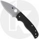 Spyderco Shaman Lightweight C229PBK Knife - CTS BD1N Leaf - Black FRN - USA Made