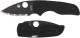 Spyderco Lil Native Knife C230GSBBK Compact Folder Serrated Black DLC Blade Black G10 with Compression Lock