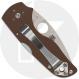 Spyderco Lil Native C230MBGPBN15V Knife - Sprint Run - 15V Leaf Blade - Back Lock - Brown G10 - USA Made
