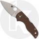 Spyderco Lil Native C230MBGPBN15V Knife - Sprint Run - 15V Leaf Blade - Back Lock - Brown G10 - USA Made