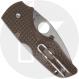 Spyderco Lil Native Lightweight C230PBN15V Knife - Sprint Run - 15V Leaf Blade - Brown FRN - USA Made