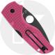Spyderco Lil Native Lightweight C230PPNBK Knife - DLC CTS BD1N Leaf - Pink FRN - USA Made