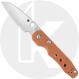 Spyderco Smock C240GPBOR Knife - Sprint Run - Satin CPM REX 121 Clip Point - Burnt Orange G10