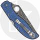Spyderco Stretch 2 XL C258GFBLP Knife - Damascus - Blue Nishijin Glass Fiber Sprint Run