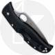 Spyderco LeafJumper Knife - C262SBK - Serrated VG-10 Leaf Shape Blade - Black FRN - Lock Back
