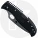 Spyderco LeafJumper Knife - C262SBK - Serrated VG-10 Leaf Shape Blade - Black FRN - Lock Back