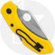 Spyderco Dragonfly 2 Lightweight Salt C28SYL2 Knife - Serrated H-2 - Yellow FRN