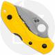 Spyderco Dragonfly 2 Lightweight Salt C28SYL2HB Knife - Serrated H-2 Hawkbill - Yellow FRN