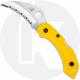 Spyderco Dragonfly 2 Lightweight Salt C28SYL2HB Knife - Serrated H-2 Hawkbill - Yellow FRN