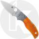 Spyderco Native 5 C41BA50TH 50th Anniversary Knife - Sprint Run - CPM S90V Leaf - Amber Bone with Mosaic Damascus Bolsters