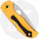 Spyderco Native Salt Knife C41SYL5 Rust Proof Serrated Leaf Blade Yellow FRN Handle USA Made