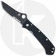 Spyderco Bob Lum C46GPSBK - Part Serrated Black ATS-55 Tanto - Black G10 - Discontinued Item - Serial Numbered - BNIB - 2001