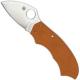 Spyderco C64JPBORE Meerkat Knife Sprint Run, HAP40 SUS410 Blade, Burnt Orange FRN Handle with Phantom Lock