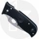 Spyderco Lil Temperance 3 Lightweight C69PBK3 - Plain Edge - Black FRN - Compression Lock Folder