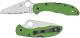 Spyderco Salt 2 Knife - C88FSGR2 - Serrated LC200N Drop Point - Green FRN - Lock Back