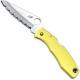 Spyderco Pacific Salt Knife, Yellow Handle Serrated, SP-C91SYL
