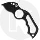 Spyderco S.P.O.T. SS Neck Knife - FB08PBB - Single Piece Black Ceramic Coated AUS-6 - Reverse S - Skeletonized Handle - Boltaron