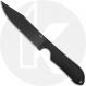 Spyderco Fred Perrin FB04PBB Fixed Blade Knife - Black VG-10 Clip Point Bowie - Black FRN with Kraton Inlays - Discontinued Item