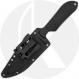 Spyderco Fred Perrin FB04PBB Fixed Blade Knife - Black VG-10 Clip Point Bowie - Black FRN with Kraton Inlays - Discontinued Item