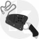Spyderco Swick 5 Knife FB14S5 - Sal Glesser - Serrated LC200N Wharncliffe Fixed Blade - LARGE HOLE - Black G10 - Boltaron Sheath