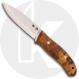 Spyderco Bushcraft Knife - FB26PWD - O-1 Drop Point - Spalted Stabilized Maple Burl - Leather Sheath - Discontinued Item - Seria