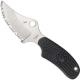 Spyderco FB35SBK ARK Knife, 2.53 Inch Serrated Rustproof H-1 Steel Fixed Blade, Black FRN Handle