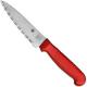 Spyderco Paring Knife, Serrated with Red Handle, SP-K05SRD