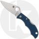 Spyderco Ladybug 3 Lightweight LPCBL3 Knife - Satin CPM SPY27 Drop Point  - Cobalt Blue FRN