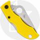 Spyderco Ladybug 3 Salt LYLP3 Knife - H-2 Clip Point - Yellow FRN