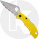 Spyderco Ladybug 3 Salt LYLS3 Knife - Serrated H-2 Clip Point - Yellow FRN