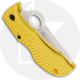 Spyderco MYLS Manbug Salt Lightweight Knife, 1.9 Inch Serrated Rustproof H-1 Steel Sheepfoot Blade, Yellow FRN Handle