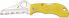 Spyderco MYLS Manbug Salt Lightweight Knife, 1.9 Inch Serrated Rustproof H-1 Steel Sheepfoot Blade, Yellow FRN Handle