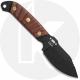 TOPS Shadow Rider SDRD-01 Fixed Blade Knife - 3.25 Black 1095 - Rocky Mountain Tread Tan Canvas Micarta - Black Kydex Sheath - U