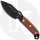 TOPS Shadow Rider SDRD-01 Fixed Blade Knife - 3.25 Black 1095 - Rocky Mountain Tread Tan Canvas Micarta - Black Kydex Sheath - U