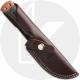 TOPS Woodcraft WC01 Fixed Blade Knife - Midnight Bronze 1095 Clip Point - Tan/Black Canvas Micarta - Brown Leather Sheath